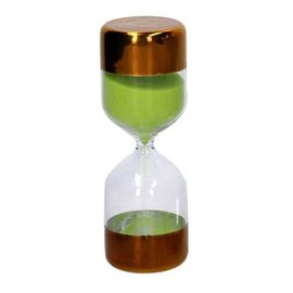 CLESSIDRA IN VETRO ORO/VERDE D.6H15CM NATALE ADDOBBI DECOR CASA