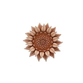 DECORAZIONE FIORE PETALI GIRASOLE CM.15 IN TERRACOTTA