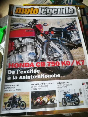 Moto Legende 290 De 2017 Honda Cb750 Ko,Cb750 Four K7,Norton 500 Es2,Suzuki Gt500a,Nougier 250 Tournevis