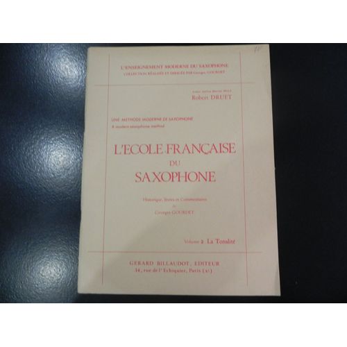 L'école Française Du Saxophone - Volume 2 : La Tonalité