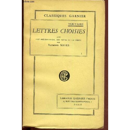 Lettres Choisies - Tome I