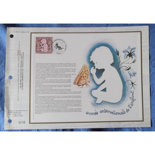 Feuillet Cef 1979 Année De L'enfant