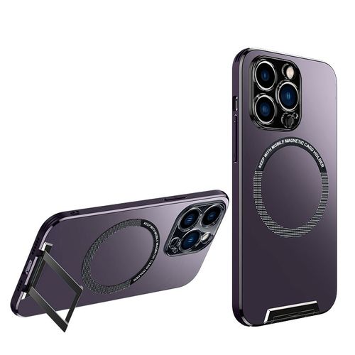 Coque pour iphone 13, support invisible, étui de protection Magsafe à aspiration magnétique - Violet
