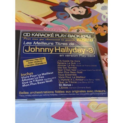 Cd Karaoké Play-Back Kpm Vol.47 Johnny Hallyday Vol.03