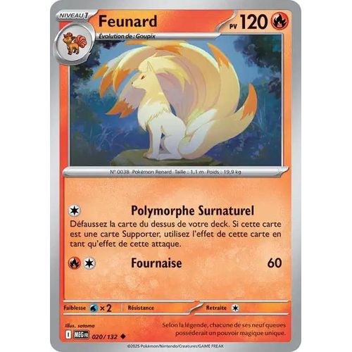 Carte Pokémon - Feunard - 020/132 - Méga-Evolution