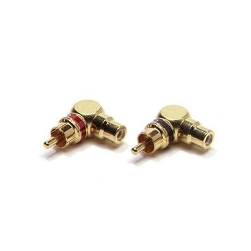 CL606- Embouts coudes RCA courtes M-F - 2 pieces