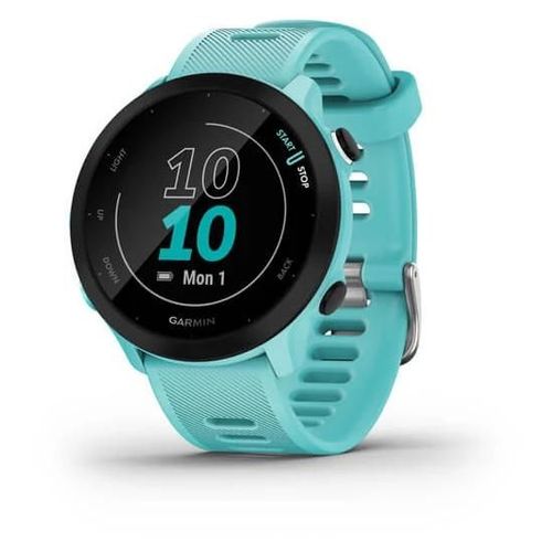 Garmin Forerunner 55 - Vert aqua - montre de sport avec bracelet - silicone - vert aqua - affichage 1.04" - Bluetooth, ANT+ - 37 g