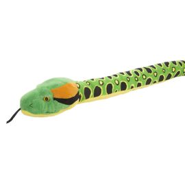Toys R Us Plush - Serpent Anaconda - 127 Cm - Vert, Jaune À Pois, Point Noir
