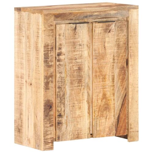Buffet bahut commode armoire meuble de rangement organisateur cuisine salle de séjour salon 59 x 33 x 75 cm bois de manguier brut marron 02_0029595
