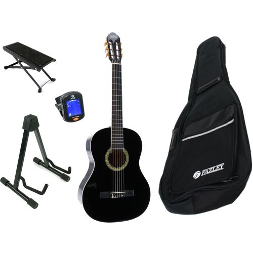Lapaz 002 Bk Guitare Classique Format 4/4 Noire + Accessoires