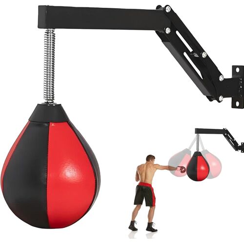 Speed Punching Ball Adulte Punching-Ball Mural Poire De Frappe Réglable En Hauteur Et Pliable, Avec Pompe À Air, Sac De Boxe Suspendu Pour L'entraînement À La Maison, Enfants Et Adultes