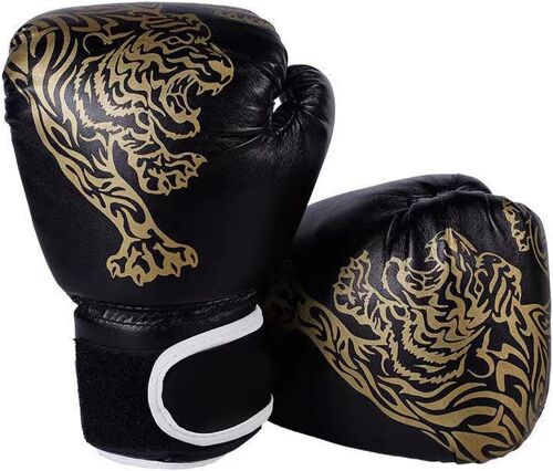 Gants De Boxe Pour Enfants, Gants De Boxe Junior De 170 G, Gants De Muay Thaï Noirs Pour Garçons Et Filles, Motif Tigre Doré, Gants De Sparring Pour Sac De Frappe, Kickboxing, Muay Thai, Mma Pour