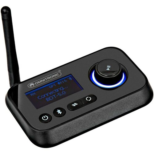 Omnitronic BDT-5.0 adaptateur audio Bluetooth 5.0 3-en-1 avec émetteur/récepteur/bypass