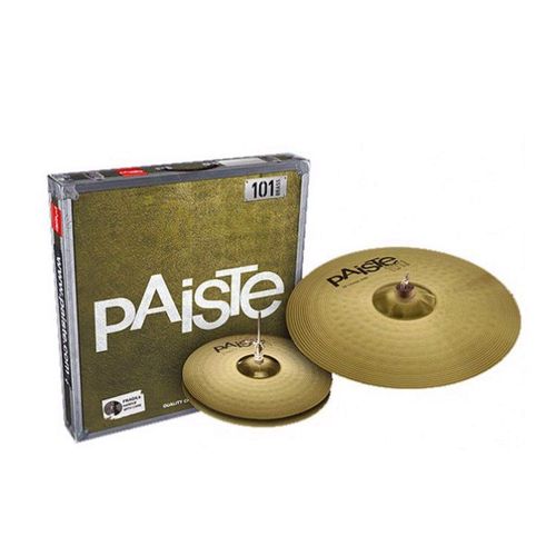 Paiste 101 Brass Essential Pack Cymbales Hi-Hat 14" + Crash-Ride 18"
