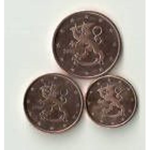 6 Pieces Neuves Unc De 1 Ct A 50 Cts Finlande 2005