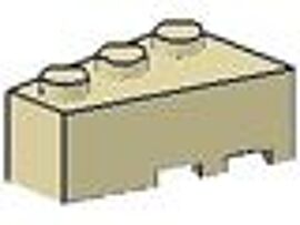 ACCESSOIRES LEGO WEDGE 3X2 DROIT   SABLE