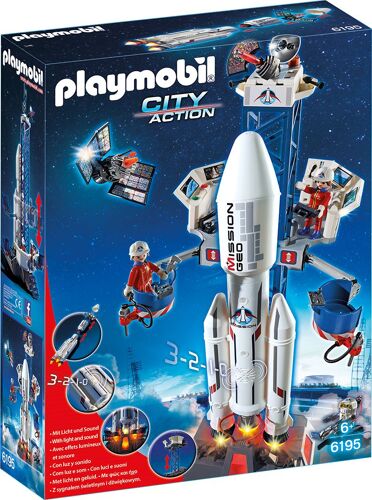 Playmobil 6195 - Base De Lancement Avec Fusée