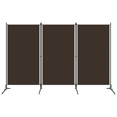 vidaXL Cloison de séparation 3 panneaux Marron 260x180 cm