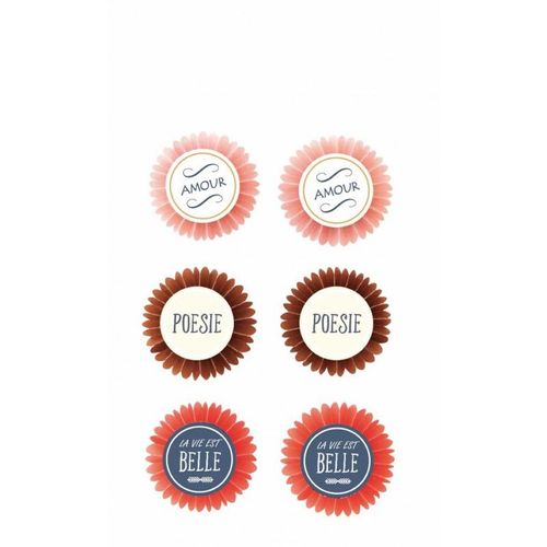 Graine Créative 6 Stickers 3d Poésie