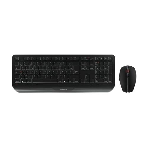 CHERRY GENTIX DESKTOP - Ensemble clavier et souris - sans fil - 2.4 GHz - Français - noir