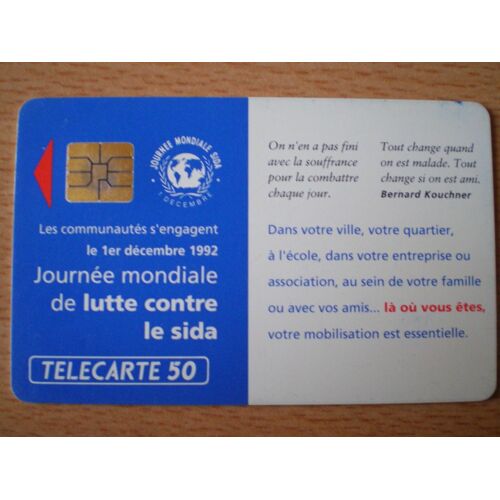 Télécarte 50 Unitéssida Info Service 12/92