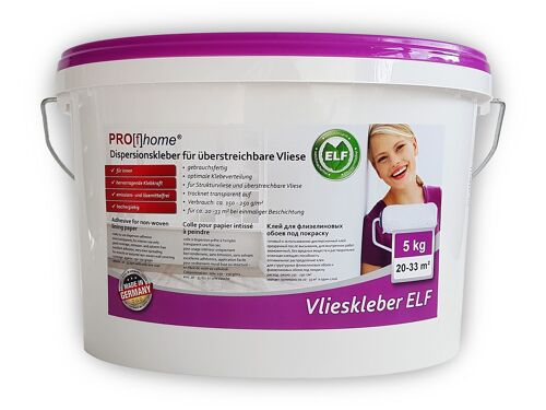 Colle pour revêtements muraux PROFHOME 300-14 colle pour papiers intissés adhésif prêt à l'emploi 5 kg rend. max 33 m2
