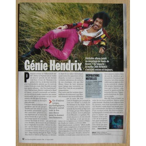 Les Inrockuptibles N°746, Coupure De Presse, Jimi Hendrix.