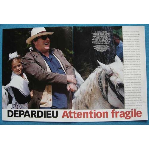 Paris Match N°2670, Coupure De Presse: Gérard Depardieu