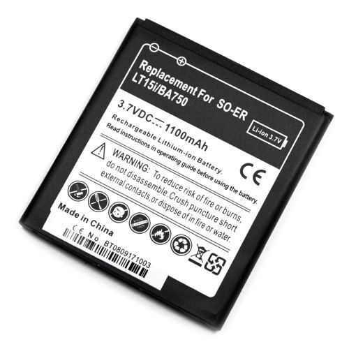 Batterie Haute Capacité 1100 Mah (Ba750) Pour Sony Ericsson Pour Xperia Arc