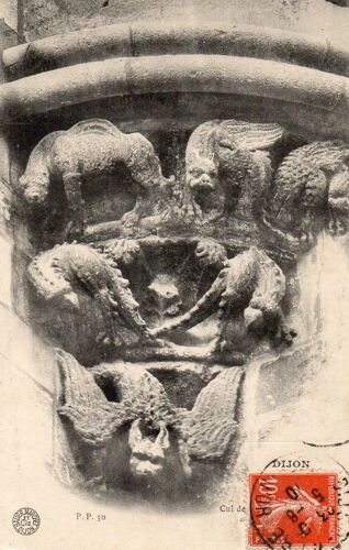 Carte Postale Ancienne - Dijon - Sculpture Sous Un Chapiteau