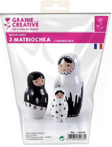 Graine Creative Moule Latex Platre Matriochka