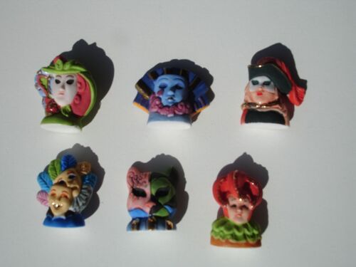 6 Fèves Masques Du Carnaval De Venise