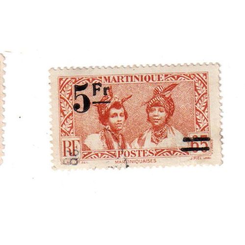 Timbre Oblitéré : Martinique (Valeur En Surcharge)