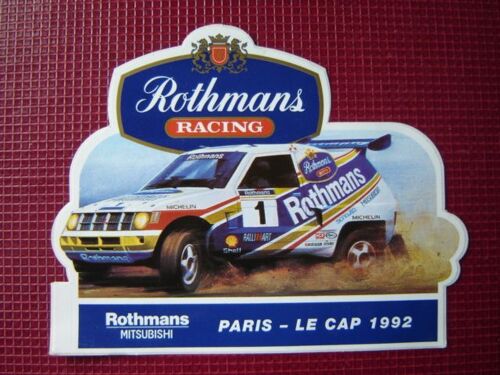 Autocollant Neuf*Rothmans Racing /Mitsubishi"Paris-Le Cap 1192*Michelin