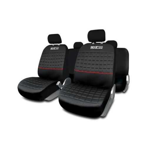 Jeu De Housses Complet Lazio Sparco Noir- Rouge