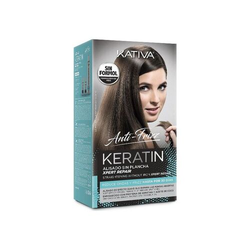 Keratin Anti-Frizz Smoothing Sans Fer À Lisser Réparer Poils De Cheveux Coffret 3 Produits
