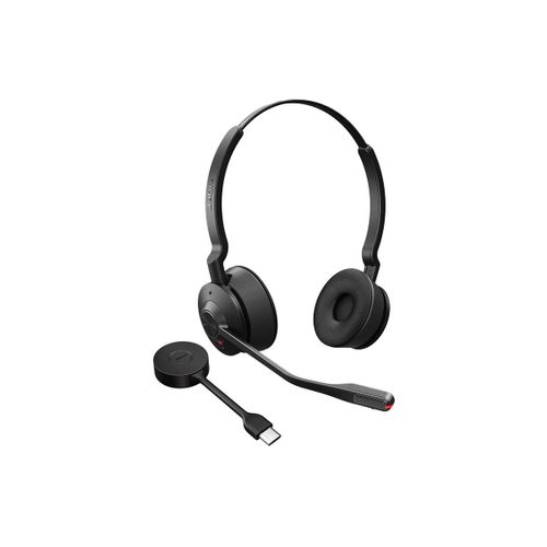 Jabra Engage 55 SE Stereo - Micro-casque - sur-oreille - DECT - sans fil - USB-C via adaptateur DECT - certifié UC