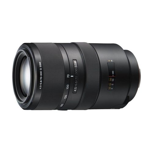 Objectif Sony SAL70300G - Fonction Zoom - 70 mm - 300 mm - f/4.5-5.6 G - Sony A-type - pour Handycam NEX-VG900; a DSLR-A100, SLT-A58, A65, A77; F3Y; a3000; a7