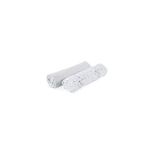 Chicco Lot De 2 Langes En Mousseline De Coton Pois/Zodiac