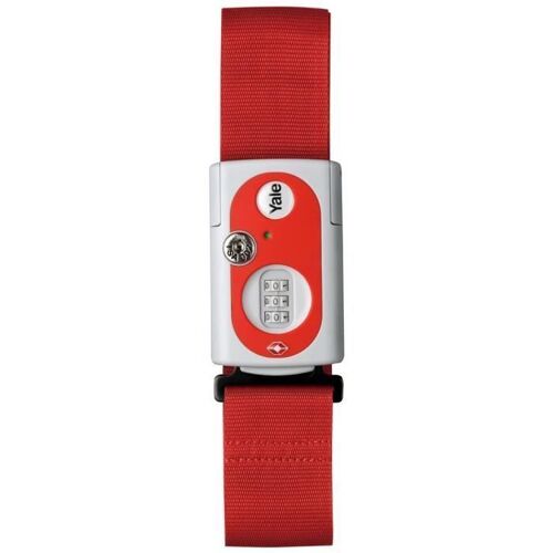 Sangle TSA a Combinaison 3 Chiffres - Pour Valise de Voyage et Bagages - Rouge ou Grise Yale