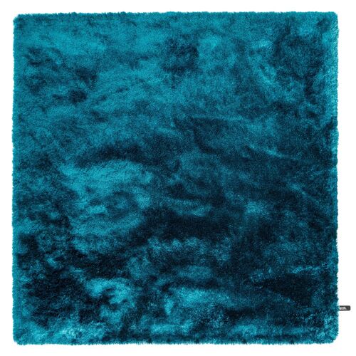Tapis Shaggy À Poils Longs Whisper Turquoise 200x200 Cm - Tapis Doux Pour Salon