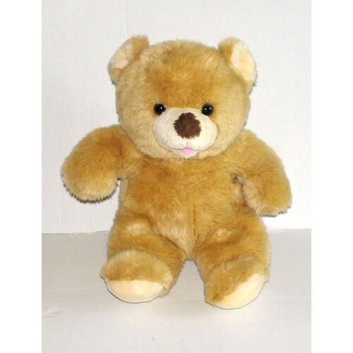 Ours En Peluche Beige Nez Marron 37 Cm