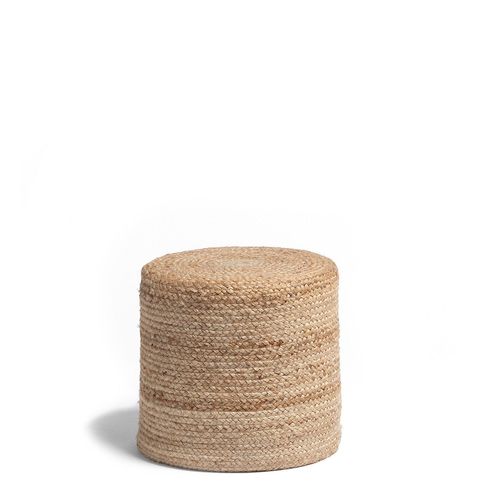 Pouf Rond En Jute Fime Naturel