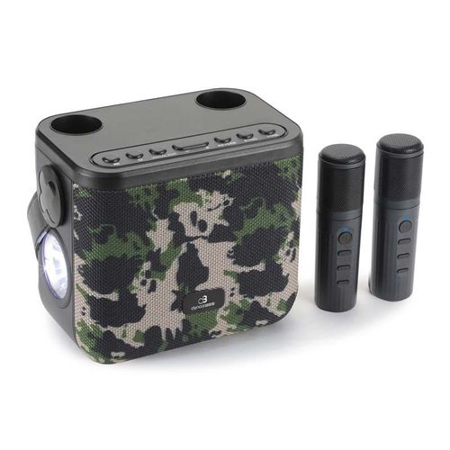 Enceinte Portable Karaoké 2 Micros Dbe50 Army Dynabass