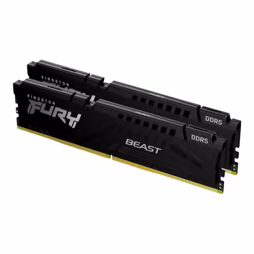 Kingston FURY Beast - DDR5 - kit - 16 Go: 2 x 8 Go - DIMM 288 broches - 6000 MT/s / PC5-48000 - CL36 - 1.35 V - mémoire sans tampon - on-die ECC - noir