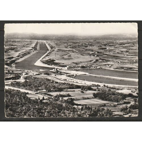 Carte Postale Noir Et Blanc "Barrage De Donzère Bollene Mondragon" Édition S.L.  15cm X 10.5cm Non Écrite.