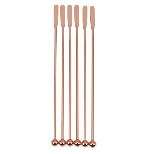 Agitateurs En Acier Inoxydable pour Boisson Cafe a Remuer Cocktail Boisson,Ensemble De 6 Le