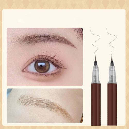 Crayon À Sourcils Liquide À L'eau, Imperméable, Longue Durée, Sans Floraison, Eyeliner, 0.01mm, Stylo De Tatouage, 2 Pièces 