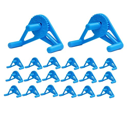 Paquet de 20 Clips pour Plantes - Support Réglables D'Entraînement à Faible Stress Tige Plantes, Culture Bleue