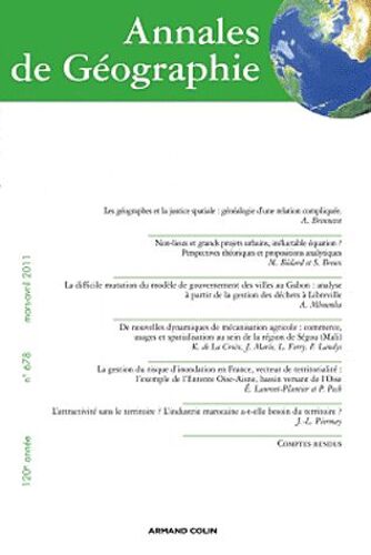 Annales De Géographie N° 678, Mars-Avril 2